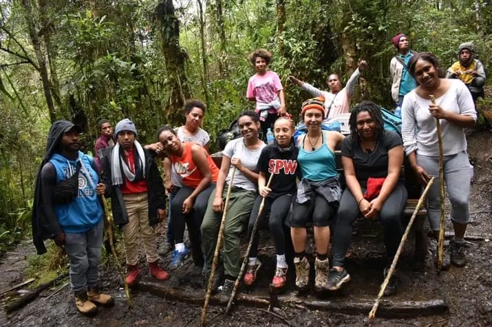 Group trekking