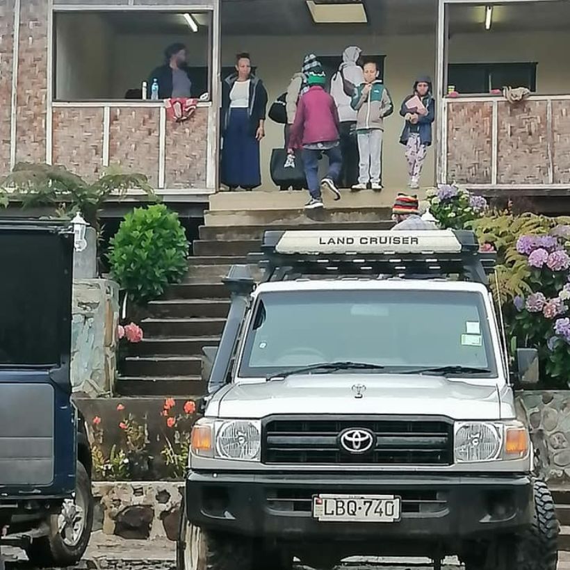 Travelers Arriving at Camp JJ